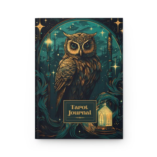 Owl’s Wisdom Tarot Journal – A Hardcover Companion for Intuitive Readings with Mystic Owl Cover