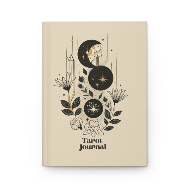 Celestial Bloom Tarot Journal – Hardcover Tarot Journal with Floral Design