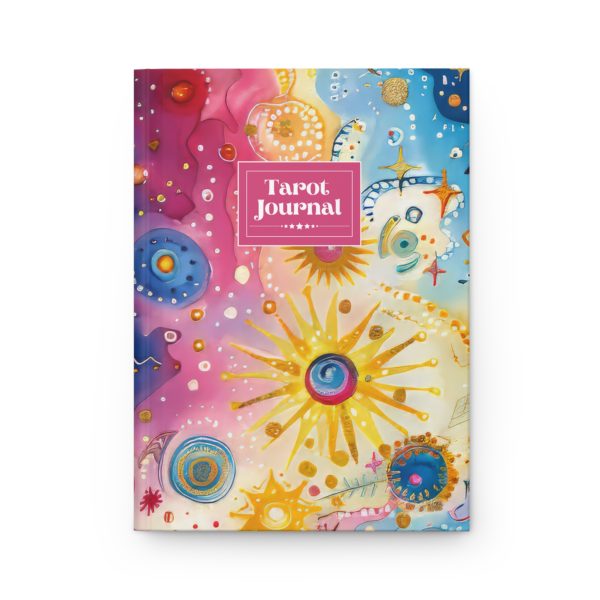 Solar Radiance Tarot Journal – Hardcover Tarot Journal with Watercolor Sun Design