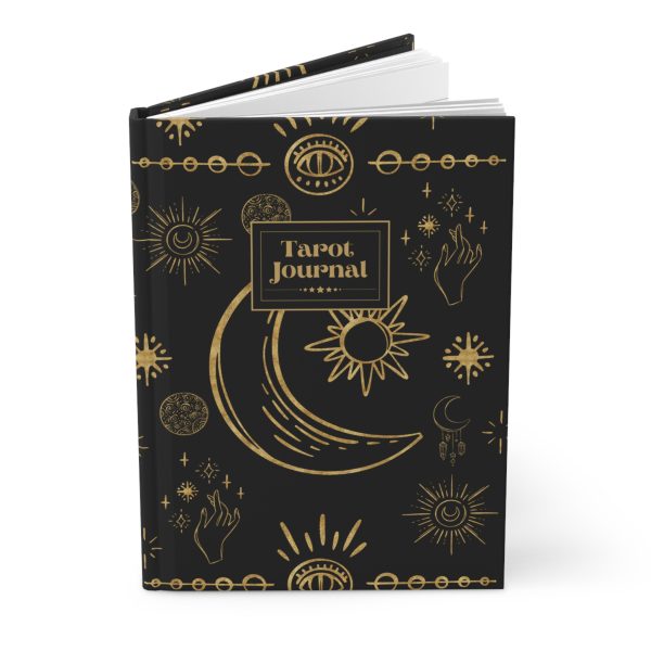 Golden Galaxy Tarot Journal – A Luxurious Hardcover for Celestial Guidance with Black and Gold Design - Image 2