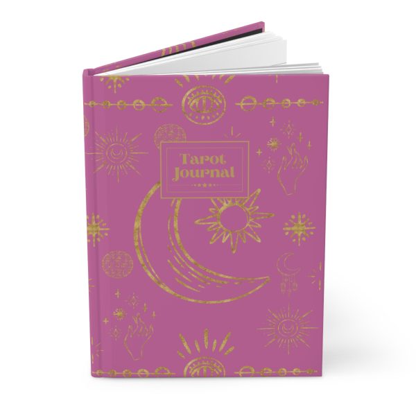 Pink & Gold Celestial Tarot Journal - Hardcover Tarot Journal - Image 2