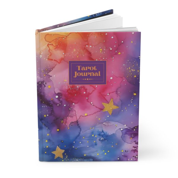 Starlit Whispers Tarot Journal – A Tarot Journal with Watercolor Stars Cover - Image 2